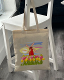 Екошопер BookOpt BK4071 Подорож Нідерландами. Країна вітряків і тюльпанів, бежевий. Изображение №6