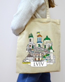 Екошопер BookOpt BK4073 Львів, бежевий. Зображення №2