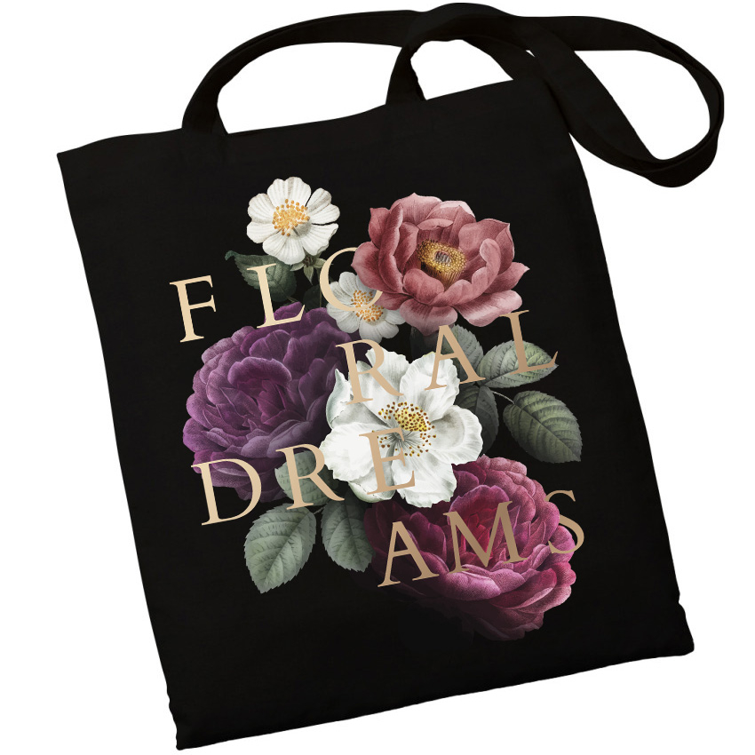 Екошопер BookOpt BK4109 Florar dreams чорний Екошопер BookOpt BK4109 Florar dreams чорний