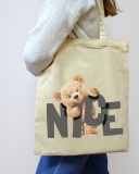 Екошопер Bookopt Nice Teddy Bear бежевий (BK4054). Зображення №2 Екошопер Bookopt Nice Teddy Bear бежевий (BK4054). Зображення №2