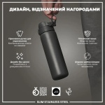 Пляшка для води металева ION8 Stainless Steel Grey 600 мл. Изображение №3