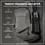 Пляшка для води металева ION8 Stainless Steel Grey 600 мл. Изображение №4