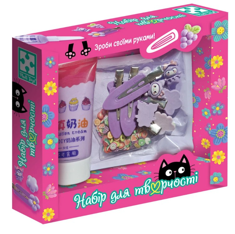 Набір для творчості Vladi Toys Клей з кабашонами VT4600-01 Заколки фіолетові Набір для творчості Vladi Toys Клей з кабашонами VT4600-01 Заколки фіолетові