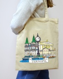 Екошопер Bookopt Тернопіль, кольоровий принт, бежевий. Зображення №2