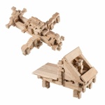 Дерев'яний конструктор IGROTECO Будиночок з балконом 136 деталей. Изображение №2