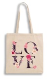 Екошопер Bookopt ВК4072 LOVE (квіти), бежевий. Зображення №2