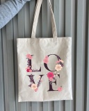 Екошопер Bookopt ВК4072 LOVE (квіти), бежевий. Зображення №5