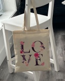 Екошопер Bookopt ВК4072 LOVE (квіти), бежевий. Зображення №6