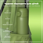 Пляшка для води металева ION8 Stainless Steel Khaki Green 600 мл. Изображение №4