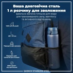 Пляшка для води металева ION8 Stainless Steel Ash Navy 600 мл. Зображення №4