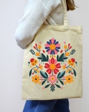 Екошопер BookOpt BK4107 Барвистий букет бежевий. Изображение №2