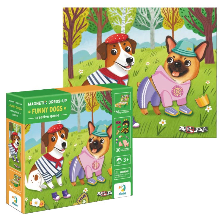 Магнітна гра "Одягалка Кумедні пси" Магнітна гра "Одягалка Кумедні пси"