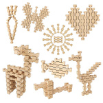 Дерев'яний конструктор IGROTECO Фантазія 60 деталей. Зображення №1 Дерев'яний конструктор IGROTECO Фантазія 60 деталей. Зображення №1