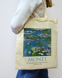 Екошопер Bookopt MONET - Водяні лілії. Бежевий (ВК4063). Изображение №1