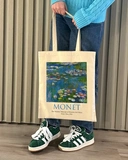 Екошопер Bookopt MONET - Водяні лілії. Бежевий (ВК4063). Изображение №3