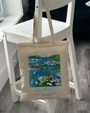 Екошопер Bookopt MONET - Водяні лілії. Бежевий (ВК4063). Изображение №6