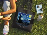 Екошопер Bookopt VAN GOGH - Зоряна ніч. Чорний (ВК4062). Изображение №10