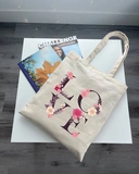 Екошопер Bookopt ВК4072 LOVE (квіти), бежевий. Изображение №8