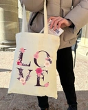 Екошопер Bookopt ВК4072 LOVE (квіти), бежевий. Изображение №9