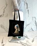 Екошопер BookOpt BK4074 VERMEER Дівчина з перловою сережкою, чорний. Изображение №3