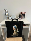 Екошопер BookOpt BK4074 VERMEER Дівчина з перловою сережкою, чорний. Изображение №4