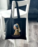 Екошопер BookOpt BK4074 VERMEER Дівчина з перловою сережкою, чорний. Изображение №6