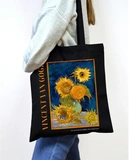 Екошопер BookOpt BK4096 Vincent Van Gogh Six Sunflowers, чорний. Изображение №2