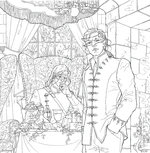 Двір шипів і троянд. Розмальовка. Зображення №9