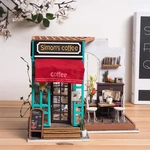 Конструктор 3D міні-будинок Robotime Rolife Simon’s Coffee DG109. Зображення №1