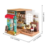 Конструктор 3D міні-будинок Robotime Rolife Simon’s Coffee DG109. Зображення №6