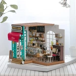 Конструктор 3D міні-будинок Robotime Rolife Simon’s Coffee DG109. Зображення №7
