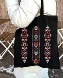 Екошопер BookOpt BK4113 Квіткова вишиванка чорний. Зображення №9