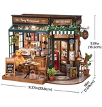 Конструктор 3D мини-домик Robotime Rolife Coffee&Bar DG167. Изображение №1
