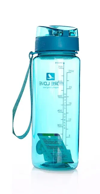 Бутылка для воды CASNO 850 мл MX-5040 More Love Голубая Бутылка для воды CASNO 850 мл MX-5040 More Love Голубая