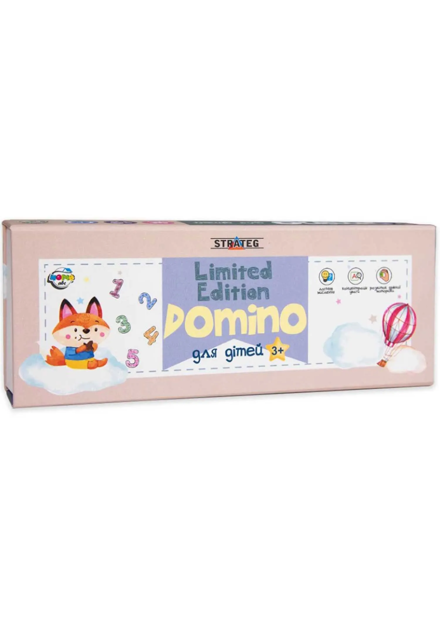 Настольная игра Strateg Domino Limited edition зверята на белом фоне украинским языком (30737) Настольная игра Strateg Domino Limited edition зверята на белом фоне украинским языком (30737)