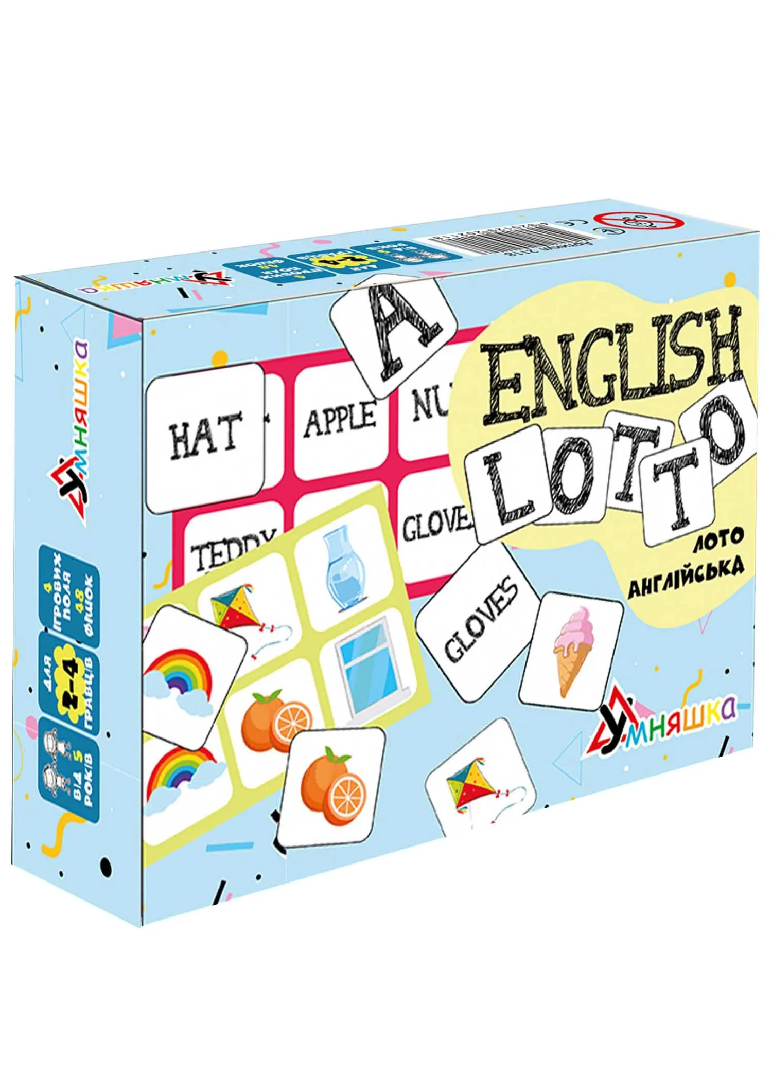 Развивающая настольная игра Умняшка Лото английское/English lotto Развивающая настольная игра Умняшка Лото английское/English lotto