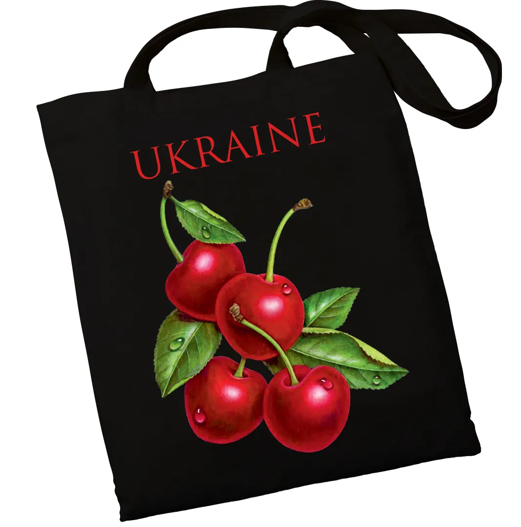 Экошопер BookOpt ВК4078 Ukraine Вишенка, Черный Экошопер BookOpt ВК4078 Ukraine Вишенка, Черный