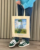 Экошопер BookOpt BK4087 MONET Женщина с зонтиком, бежевый. Изображение №3
