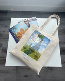 Экошопер BookOpt BK4087 MONET Женщина с зонтиком, бежевый. Изображение №8