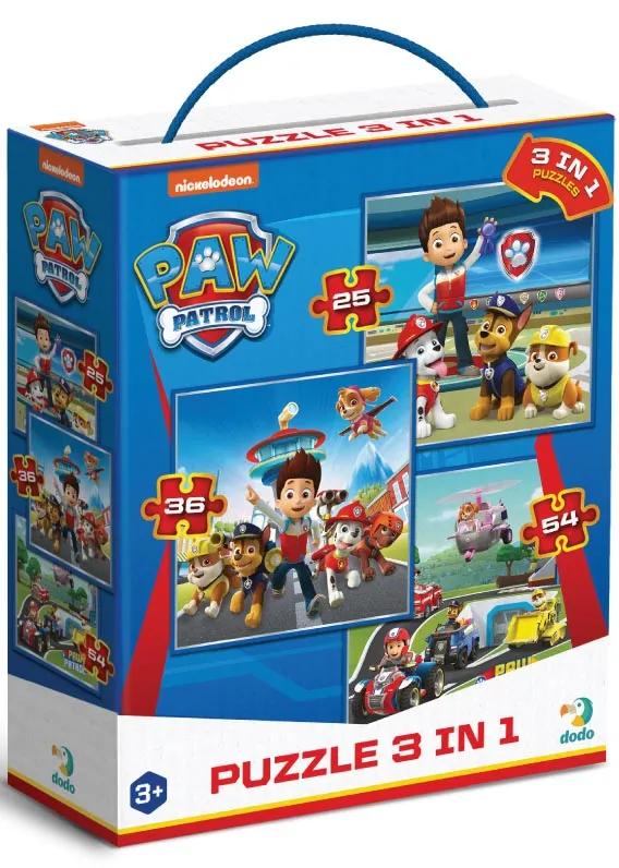 Пазл 3в1 Dodo Paw Patrol Готові до роботи Пазл 3в1 Dodo Paw Patrol Готові до роботи