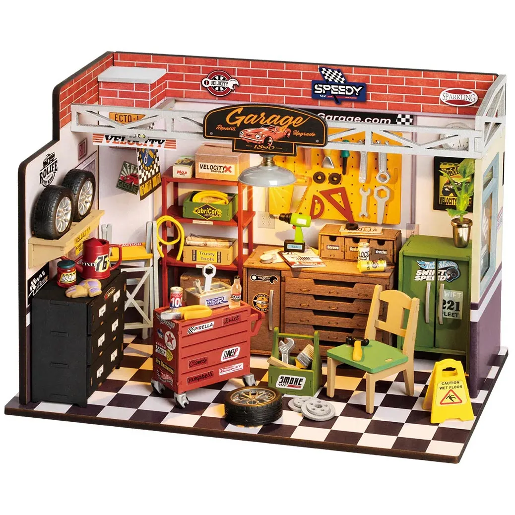 Конструктор 3D мини-домик Robotime Rolife Garage Workshop DG165 Конструктор 3D мини-домик Robotime Rolife Garage Workshop DG165