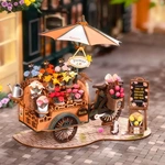 Дерев'яний 3D пазл Robotime Rolife Blossom Cart TGS03. Изображение №4