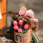 Дерев'яний 3D пазл Robotime Rolife Blossom Cart TGS03. Изображение №6