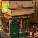 Конструктор 3D мини-домик Tonecheer Time Bookstore TQ187. Изображение №4 Конструктор 3D мини-домик Tonecheer Time Bookstore TQ187. Изображение №4