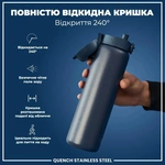 Пляшка для води металева ION8 Stainless Steel Ash Navy 600 мл. Зображення №2