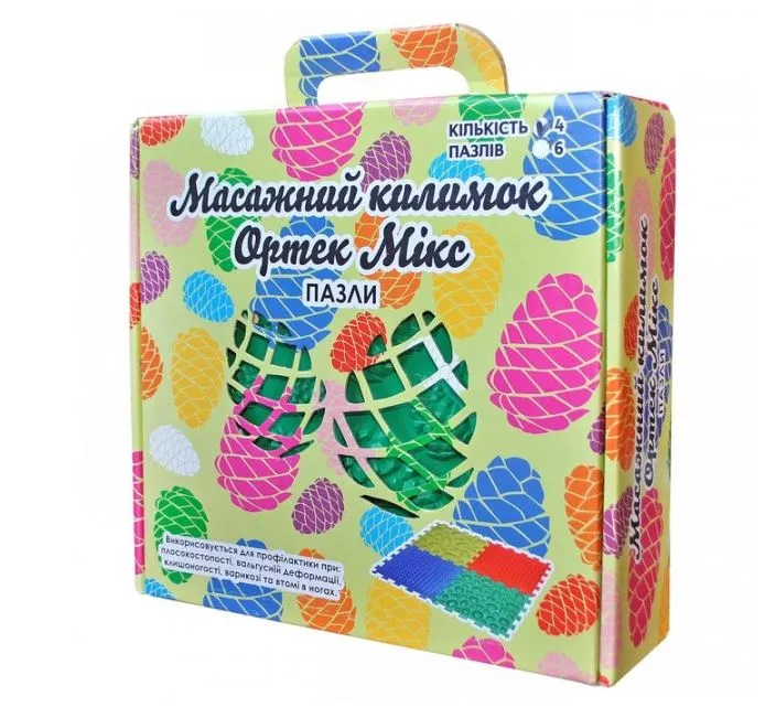 Масажний килимок Микс Пазли 4 елементи Ортек Масажний килимок Микс Пазли 4 елементи Ортек