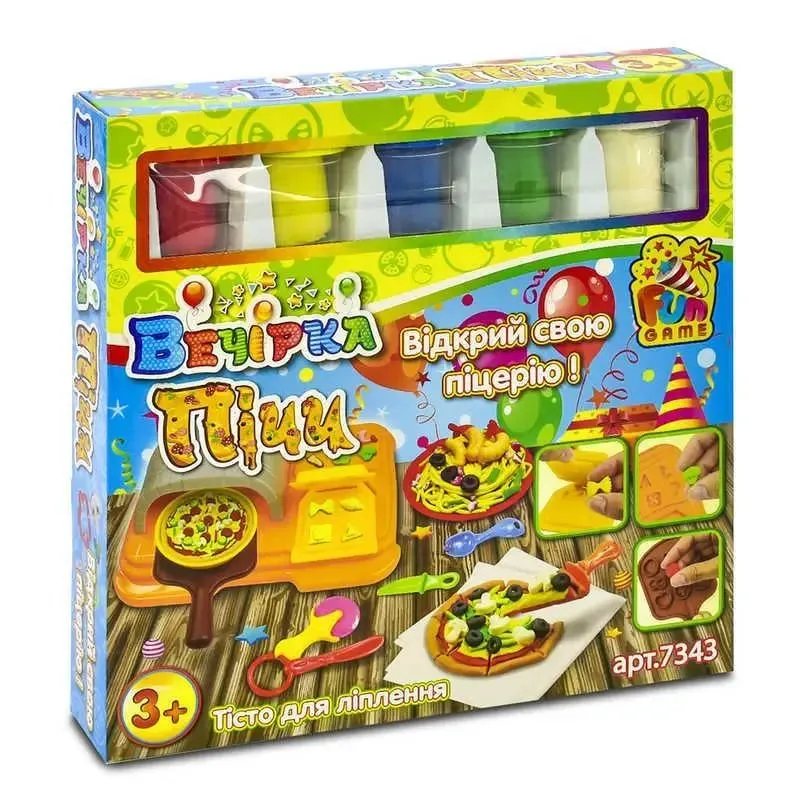 Тісто для ліплення FunGame Вечірка піци (7343) Тісто для ліплення FunGame Вечірка піци (7343)