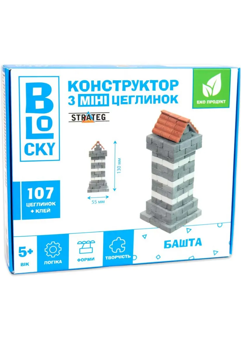 Будівельний набір для творчрсті з міні-цеглинок Strateg BLOCKY Башта (31022) Будівельний набір для творчрсті з міні-цеглинок Strateg BLOCKY Башта (31022)