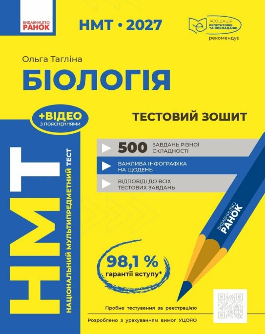 НМТ 2027 Биология. Тестовая тетрадь НМТ 2027 Биология. Тестовая тетрадь