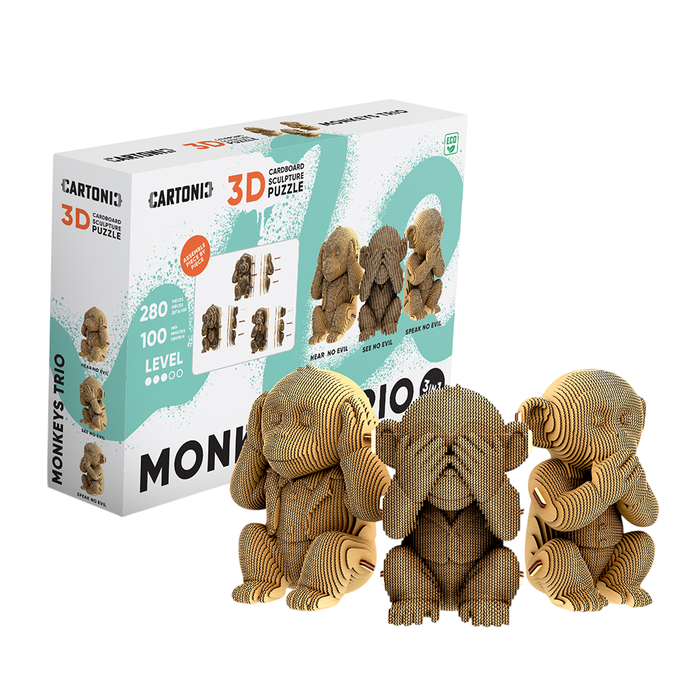 Картонний конструктор «Cartonic 3D Puzzle MONKEYS TRIO» Картонний конструктор «Cartonic 3D Puzzle MONKEYS TRIO»